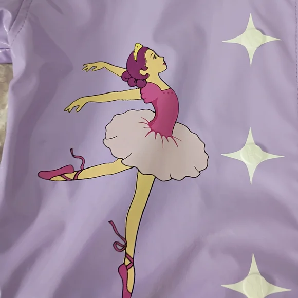 Kidorable Purple and Pink Ballerina Raincoat - Picture 5 of 10